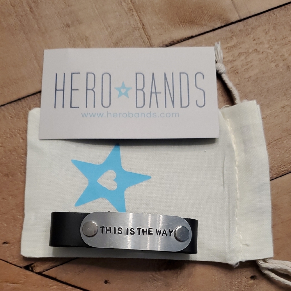 Mandalorian Star Wars This Is The Way Black and Silver Bracelet Hero Bands NEW